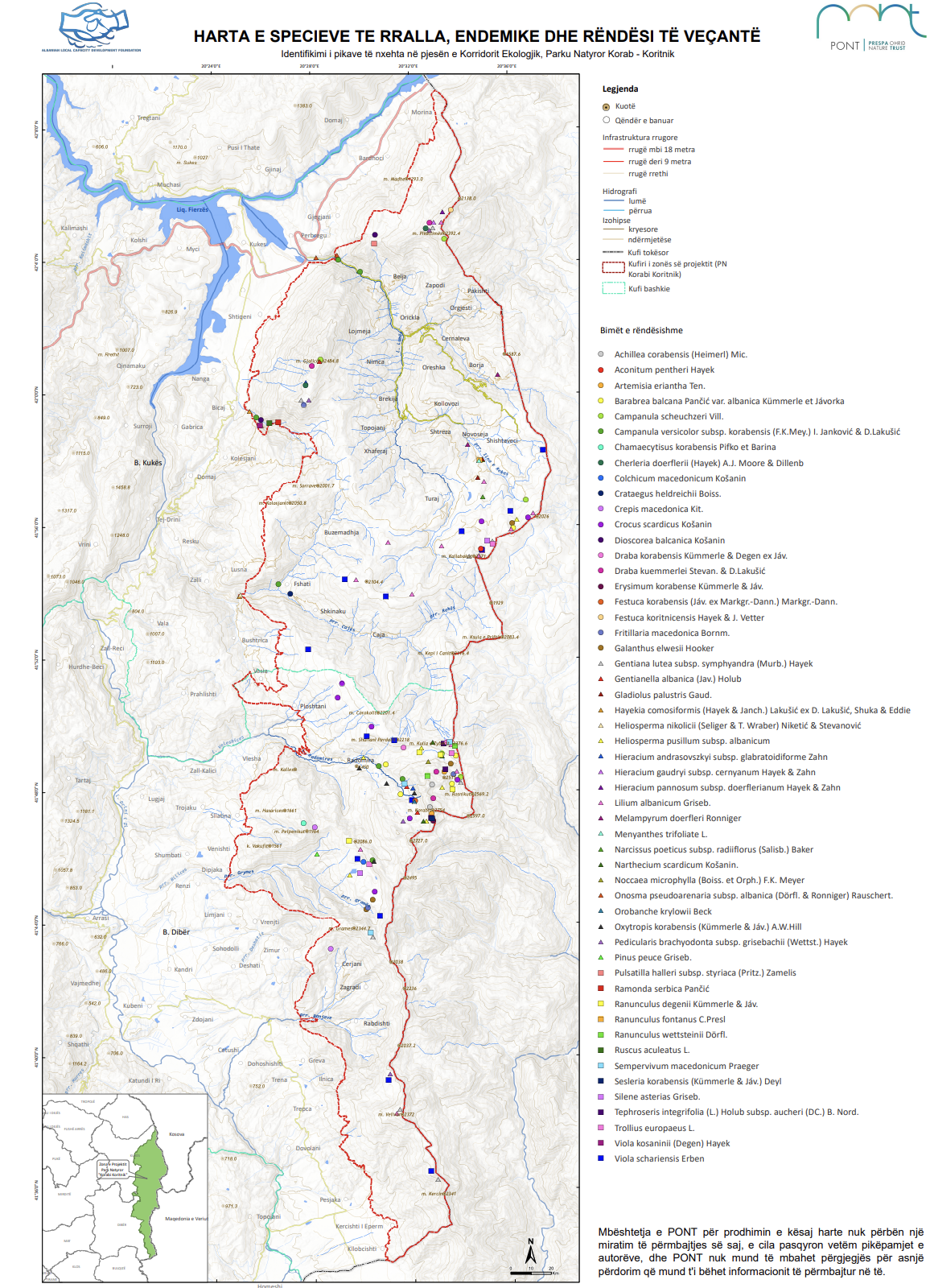 Map of Rare, Endemic, and Important Species