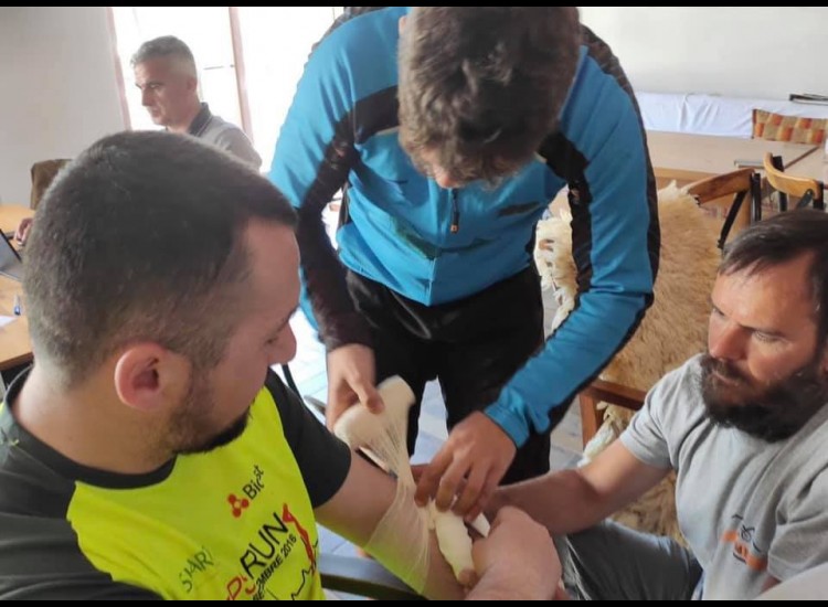 Some practical exercises during the training