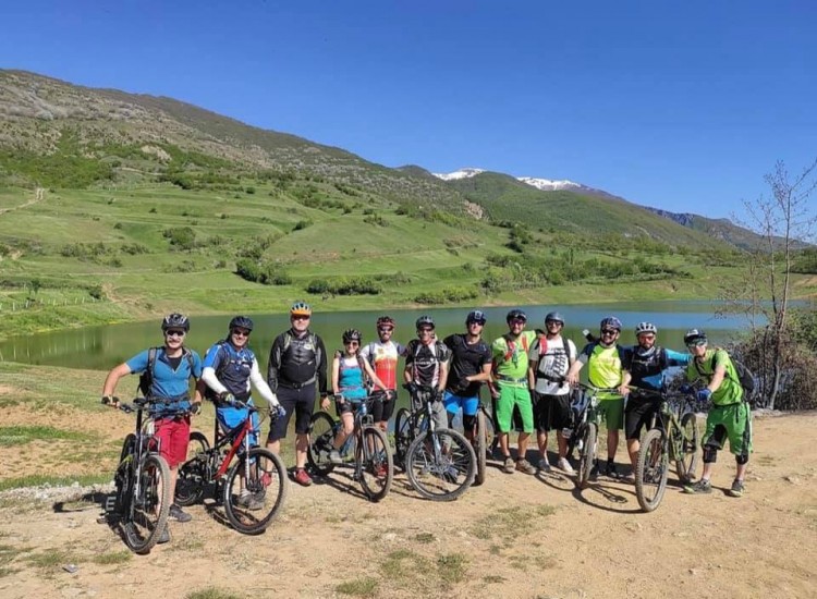 EO-MTBing training and riding the new routes currently under construction on from the project.