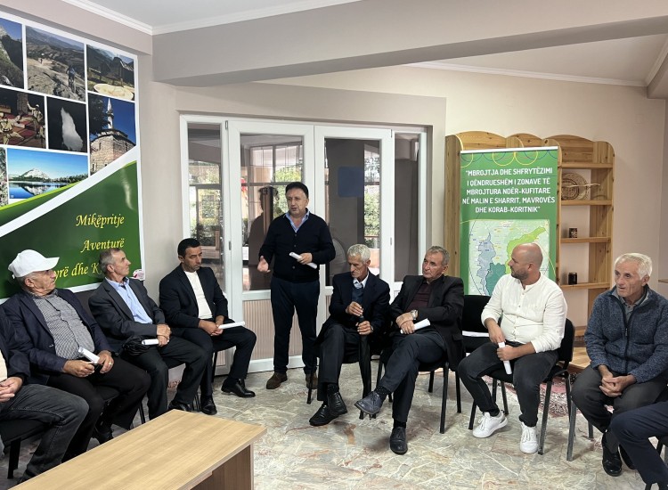 Meeting for the Launch of the Community Monitoring Network Process for Protected Areas in Kora-Koritnik Natural Park Supported by PONT
